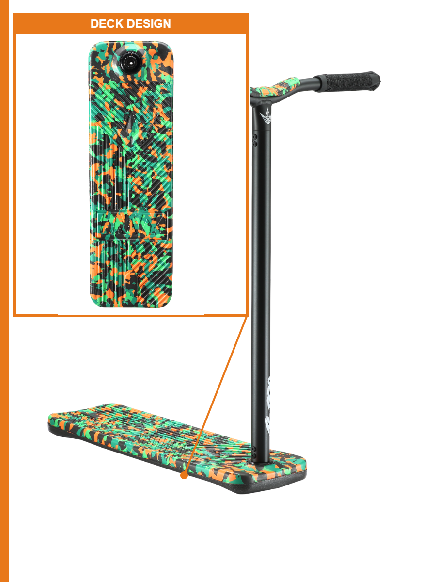 Envy TS Pro 7.5" Trampoline Training Scooter - Orange Camo