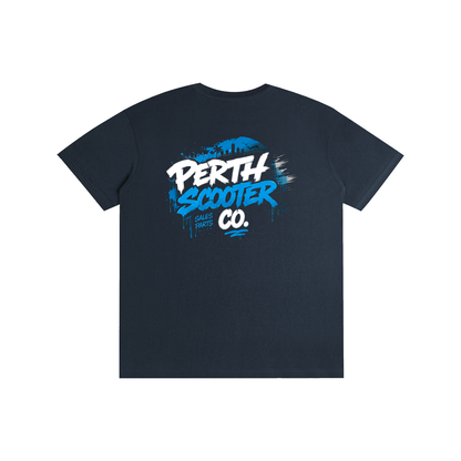 Perth Scooter Co.-Adult Unisex T-Shirt- Blue