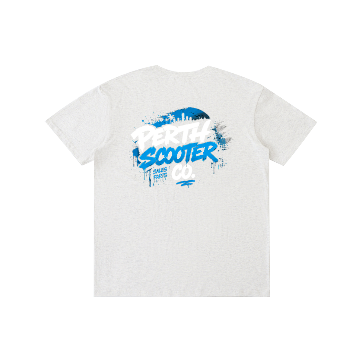 Perth Scooter Co.-Adult Unisex T-Shirt- Blue