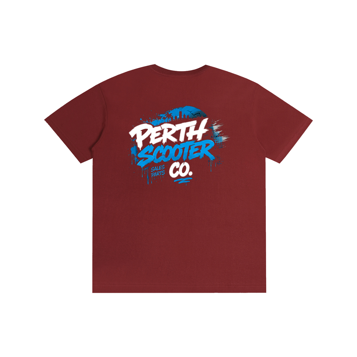 Perth Scooter Co.-Adult Unisex T-Shirt- Blue