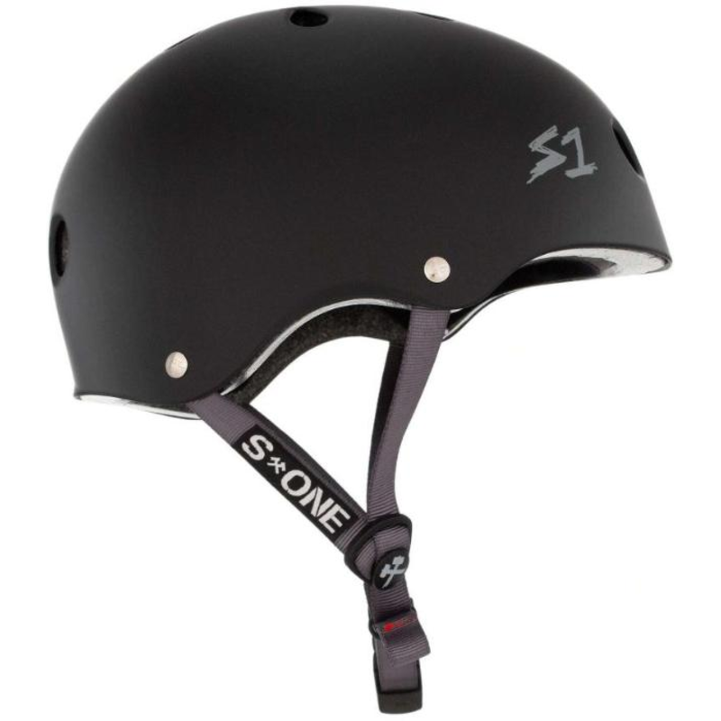 S1 Lifer Helmet - Black Matte/Grey Straps