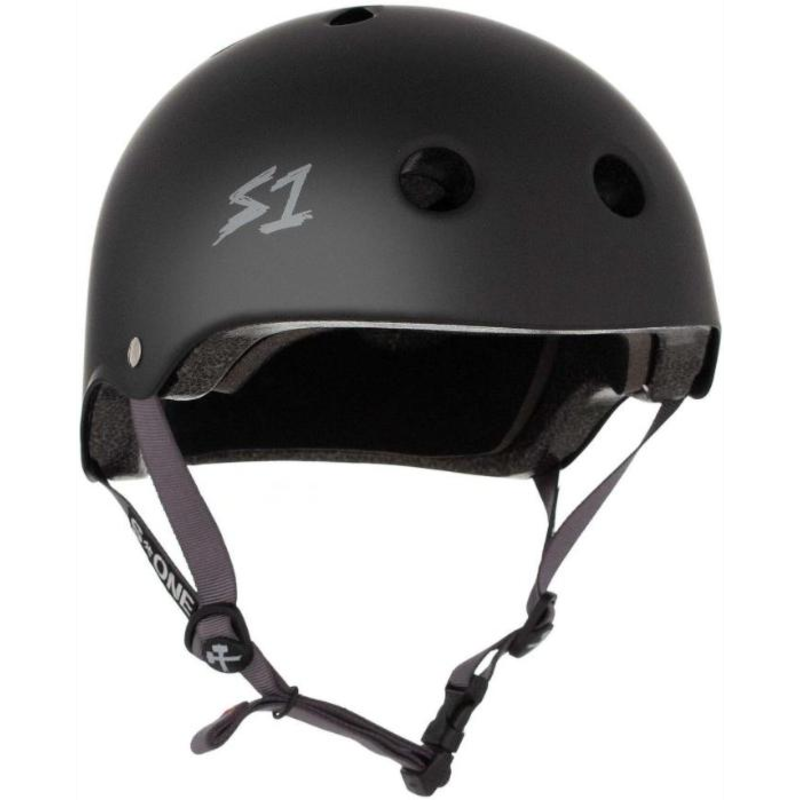 S1 Lifer Helmet - Black Matte/Grey Straps