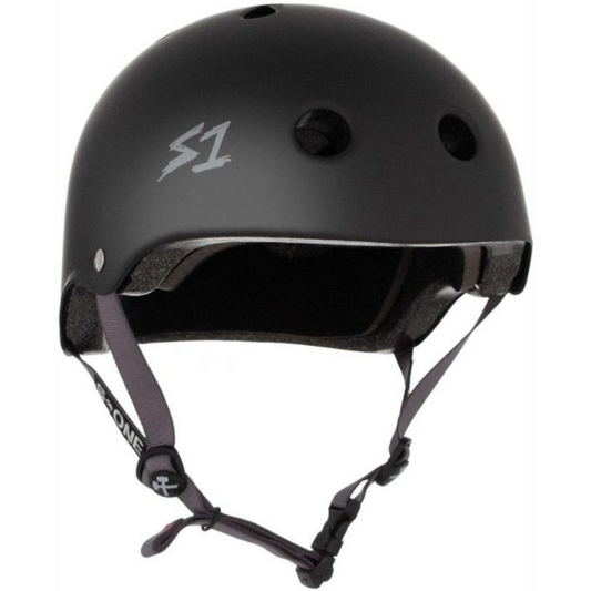 S1 Lifer Helmet - Black Matte/Grey Straps