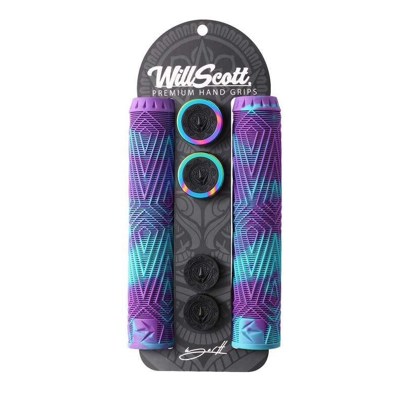 Will Scott Hand Grips - Purple/Teal